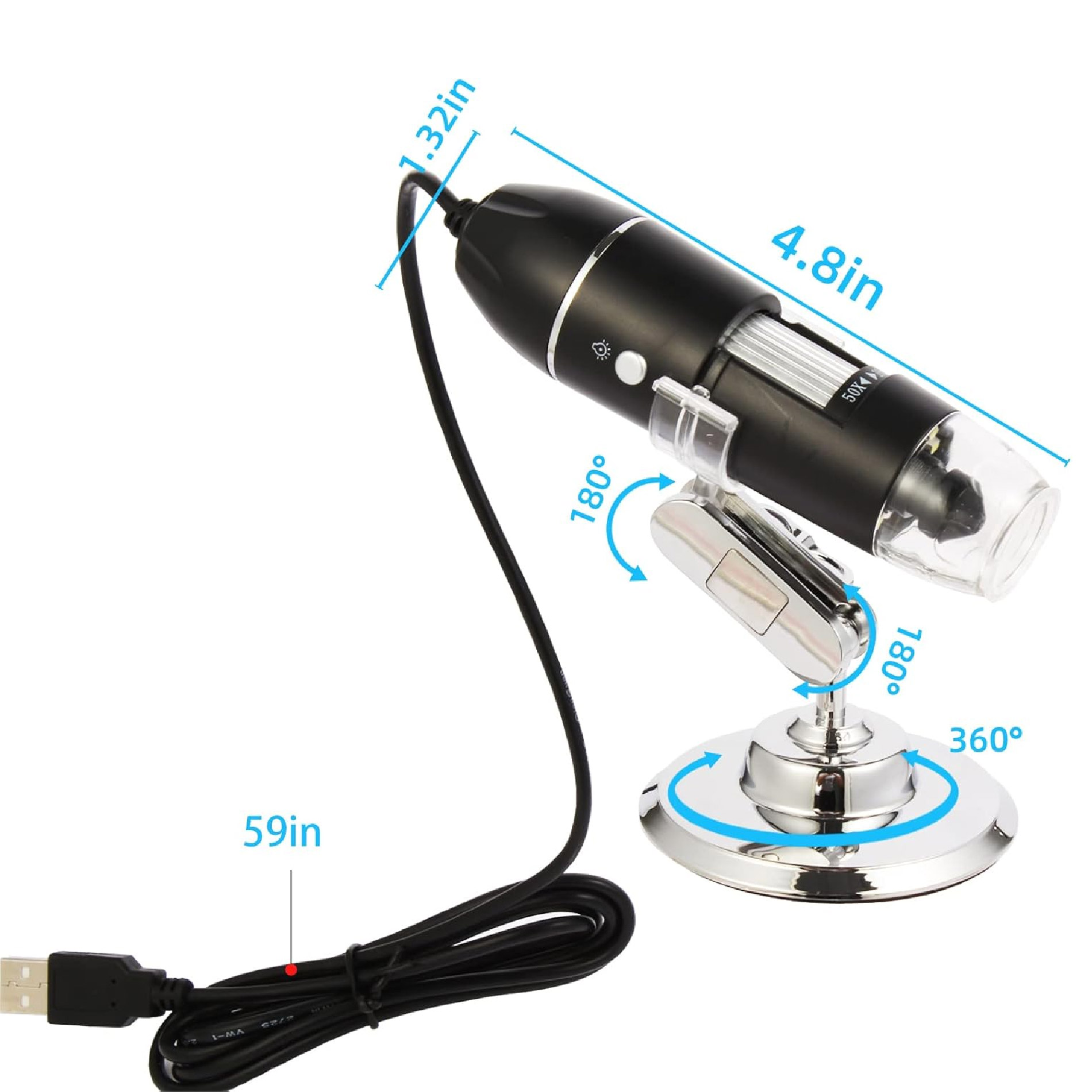 Miniatura 5 de Microscopio Digital 1600x Usb Portatil